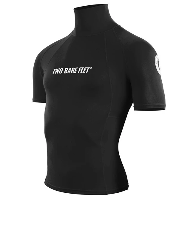 Two Bare Feet Adults Short Sleeve Rash Vest (Black) 2 Two Bare Feet Adults Short Sleeve Rash Vest (Black) - Image 2