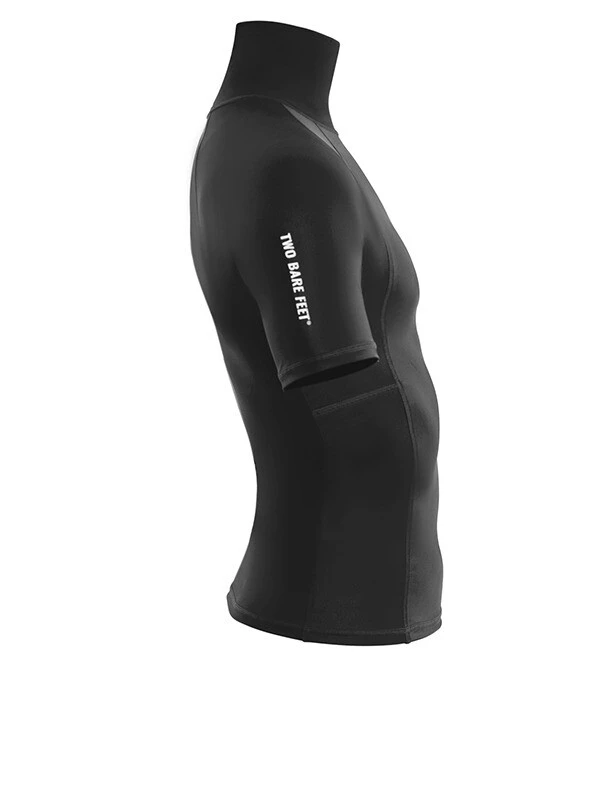 Two Bare Feet Adults Short Sleeve Rash Vest (Black) 7 Two Bare Feet Adults Short Sleeve Rash Vest (Black) - Image 7