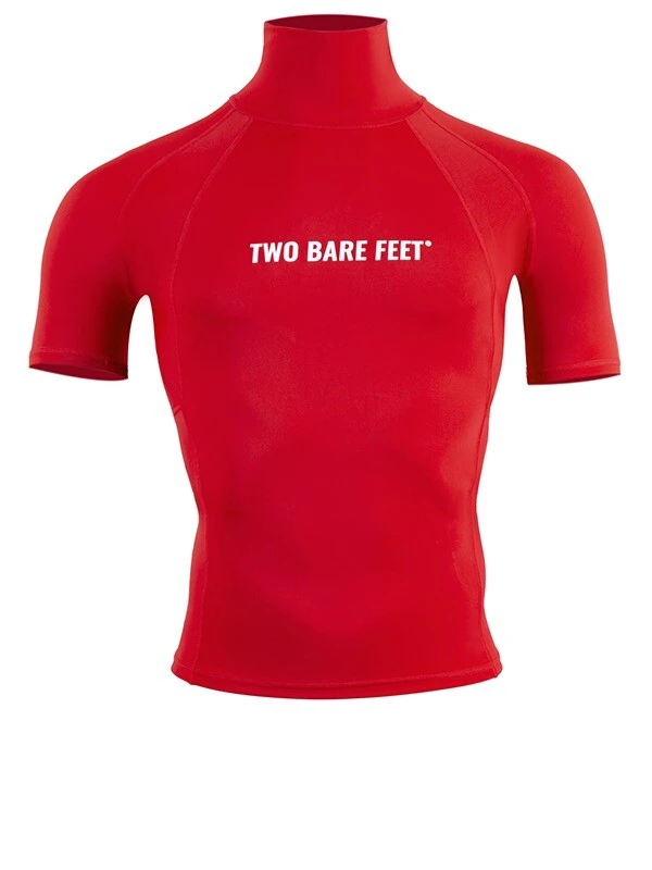 Two Bare Feet Adults Short Sleeve Rash Vest (Red) 1 Two Bare Feet Adults Short Sleeve Rash Vest (Red)