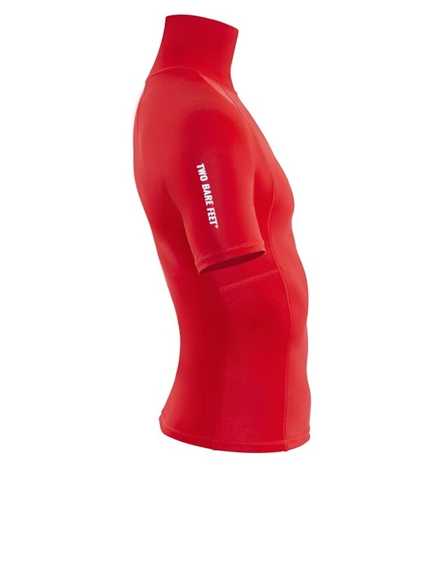 Two Bare Feet Adults Short Sleeve Rash Vest (Red) 7 Two Bare Feet Adults Short Sleeve Rash Vest (Red) - Image 7