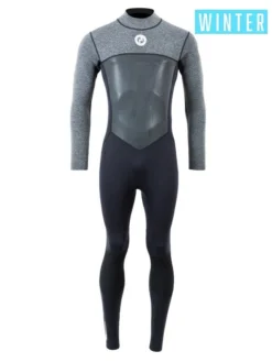 Two Bare Feet Thunderclap Pro 5/4mm Mens Winter Wetsuit (Black / Delta Grey)