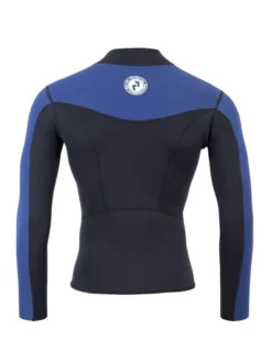 Two Bare Feet Mens Aspect Fleece Lined Zipless Thermal 2.5mm Superstretch Wetsuit Top & Shorts Set (Black/Blue) -Surfboards Sales mwo9tp u