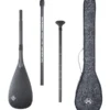Two Bare Feet 3 Piece Carbon Pro SUP Paddle & Bag Package (Black)