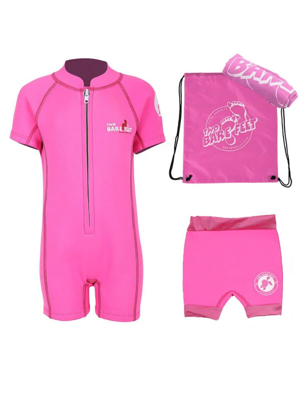 Premier Baby Swim Kit - Classic Wetsuit + Nappy Shorts + Towel + Bag (Pink) 1 Premier Baby Swim Kit - Classic Wetsuit + Nappy Shorts + Towel + Bag (Pink)