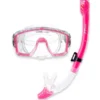 Pro Dive Series Silicone Dry Top Snorkel & Mask Set 1 (Pink)