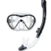 Pro Dive Series Silicone Dry Top Snorkel & Mask Set 3 (Black)