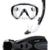 Pro Dive Series Silicone Mask, Dry Top Snorkel & F70 Fins 3 Piece Set 2 (Black)
