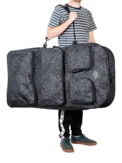 44" Quad Bodyboard Bag (Grey Classic Pattern) -Surfboards Sales quad bodyboard bag grey 4 2