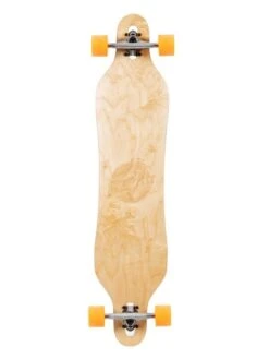 Two Bare Feet Santa Maria 42in Canadian Maple Longboard Skateboard Complete (Orange Wheels)