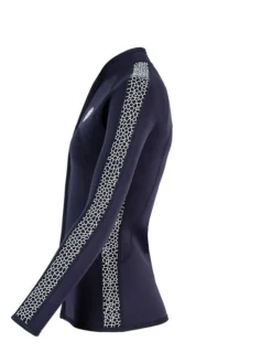 Two Bare Feet Womens Silicone Print Series Full Zip 2.5mm Wetsuit Jacket (Black/White) -Surfboards Sales silicone series jacket white 3