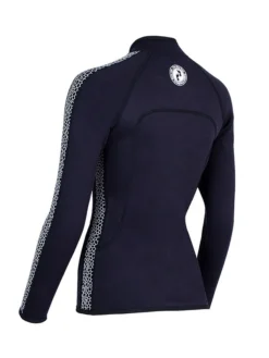 Two Bare Feet Womens Silicone Print Series Full Zip 2.5mm Wetsuit Jacket (Black/White) -Surfboards Sales silicone series jacket white 4