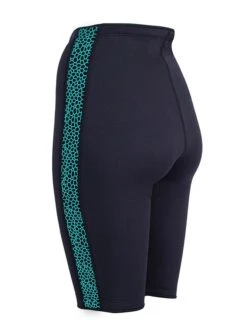Two Bare Feet Womens Silicone Print Series 2.5mm Neoprene Wetsuit Shorts (Black/Mint) -Surfboards Sales silicone series mint 4 2