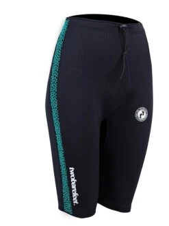 Two Bare Feet Womens Silicone Print Series 2.5mm Neoprene Wetsuit Shorts (Black/Mint) -Surfboards Sales silicone series mint 8 2