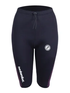 Two Bare Feet Womens Silicone Print Series 2.5mm Neoprene Wetsuit Shorts (Black/Raspberry)