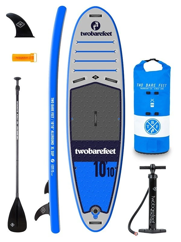 Two Bare Feet Sport Air (Allround XL) 10'10" X 33" X 6" Inflatable SUP Starter Pack (Blue) 1 Two Bare Feet Sport Air (Allround XL) 10'10" X 33" X 6" Inflatable SUP Starter Pack (Blue)