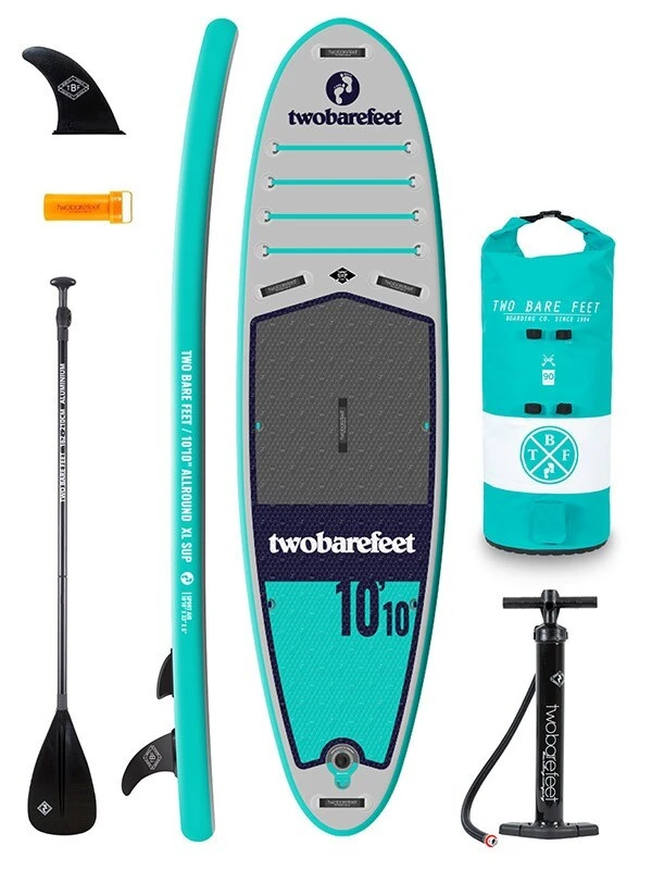 Two Bare Feet Sport Air (Allround XL) 10'10" X 33" X 6" Inflatable SUP Starter Pack (Teal) 1 Two Bare Feet Sport Air (Allround XL) 10'10" X 33" X 6" Inflatable SUP Starter Pack (Teal)