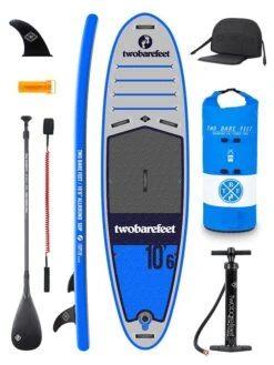 Two Bare Feet Sport Air (Allround) 10'6" X 33" X 4.75" Inflatable SUP Ultimate Pack (Blue)