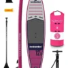 Two Bare Feet Sport Air (Touring) 12'0" X 33" X 6" Inflatable SUP Starter Pack (Raspberry)