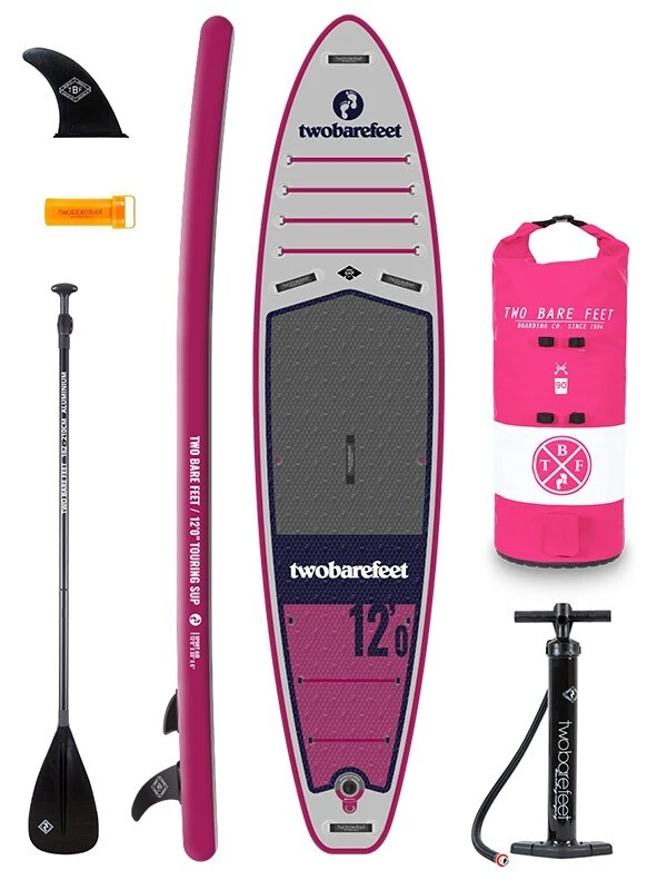 Two Bare Feet Sport Air (Touring) 12'0" X 33" X 6" Inflatable SUP Starter Pack (Raspberry) 1 Two Bare Feet Sport Air (Touring) 12'0" X 33" X 6" Inflatable SUP Starter Pack (Raspberry)