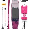 Two Bare Feet Sport Air (Touring) 12'0" X 33" X 6" Inflatable SUP Ultimate Pack (Raspberry)