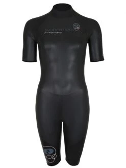Two Bare Feet T3 Shorty Womens Triathlon Wetsuit (Black / Pink)