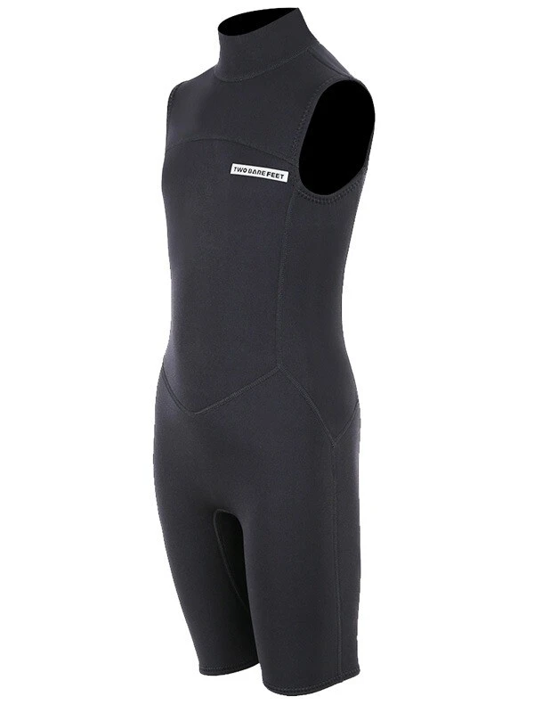Two Bare Feet Thunderclap 2.5mm Junior Sleeveless Shorty Wetsuit (Black) 2 Two Bare Feet Thunderclap 2.5mm Junior Sleeveless Shorty Wetsuit (Black) - Image 2