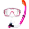 Two Bare Feet Adult Silicone Snorkel & Mask Set 1 (Pink)