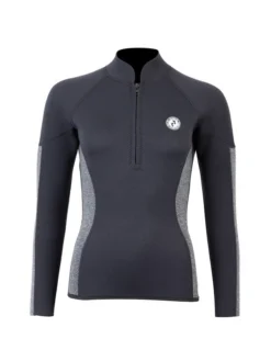 Two Bare Feet Unisex Perspective Half Zip 2.5mm Wetsuit Jacket & Pants Set (Black/Grey) -Surfboards Sales u7nm9k o