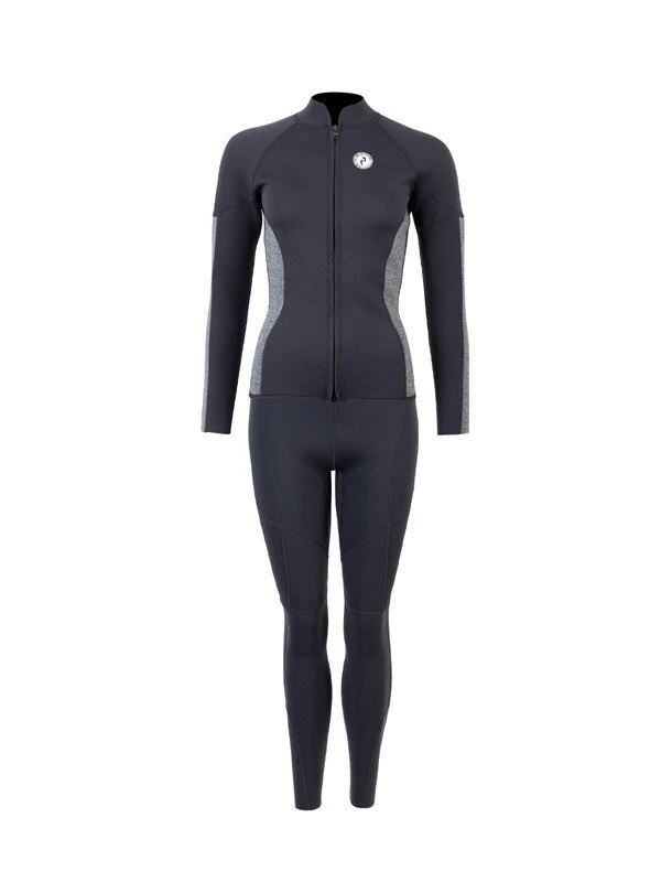 Two Bare Feet Unisex Perspective Full Zip 2.5mm Wetsuit Jacket & Pants Set (Black/Grey) 1 Two Bare Feet Unisex Perspective Full Zip 2.5mm Wetsuit Jacket & Pants Set (Black/Grey)