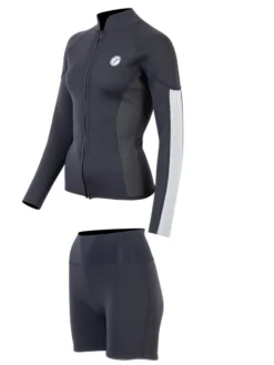 Two Bare Feet Unisex Perspective Full Zip 2.5mm Wetsuit Jacket & Hotpants Set (Black/Grey/Grey) 10 Two Bare Feet Unisex Perspective Full Zip 2.5mm Wetsuit Jacket & Hotpants Set (Black/Grey/Grey) -Surfboards Sales ucdcww i