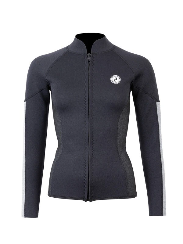 Two Bare Feet Unisex Perspective Full Zip 2.5mm Wetsuit Jacket & Hotpants Set (Black/Grey/Grey) 5 Two Bare Feet Unisex Perspective Full Zip 2.5mm Wetsuit Jacket & Hotpants Set (Black/Grey/Grey) - Image 5