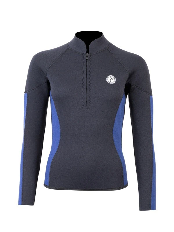 Two Bare Feet Unisex Perspective Half Zip 2.5mm Wetsuit Jacket & Hotpants Set (Black/Blue) 5 Two Bare Feet Unisex Perspective Half Zip 2.5mm Wetsuit Jacket & Hotpants Set (Black/Blue) - Image 5