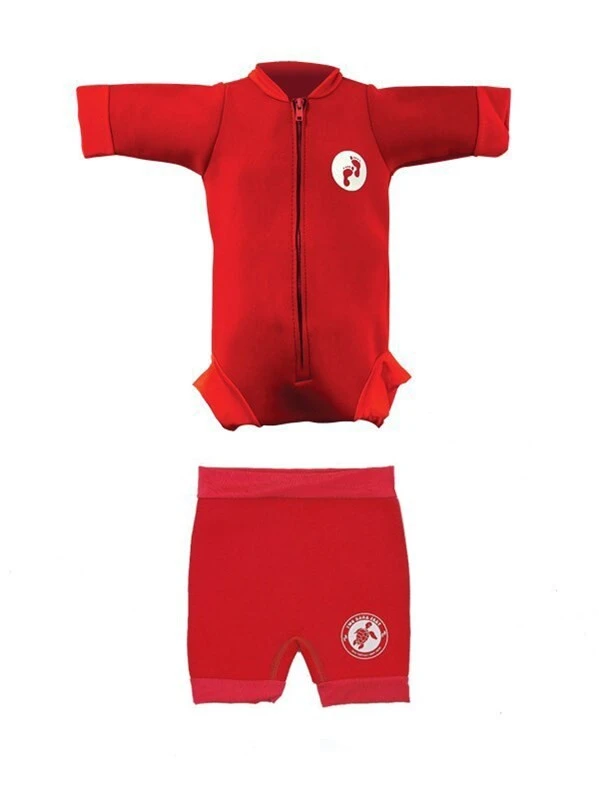 Essentials Baby Swim Kit - Newborn Wetsuit + Nappy Shorts (Red) 1 Essentials Baby Swim Kit - Newborn Wetsuit + Nappy Shorts (Red)