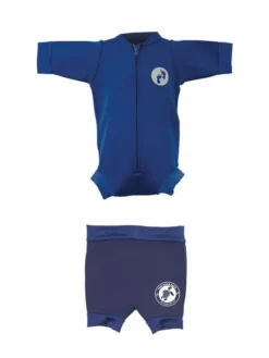Essentials Baby Swim Kit - Newborn Wetsuit + Nappy Shorts (Blue)