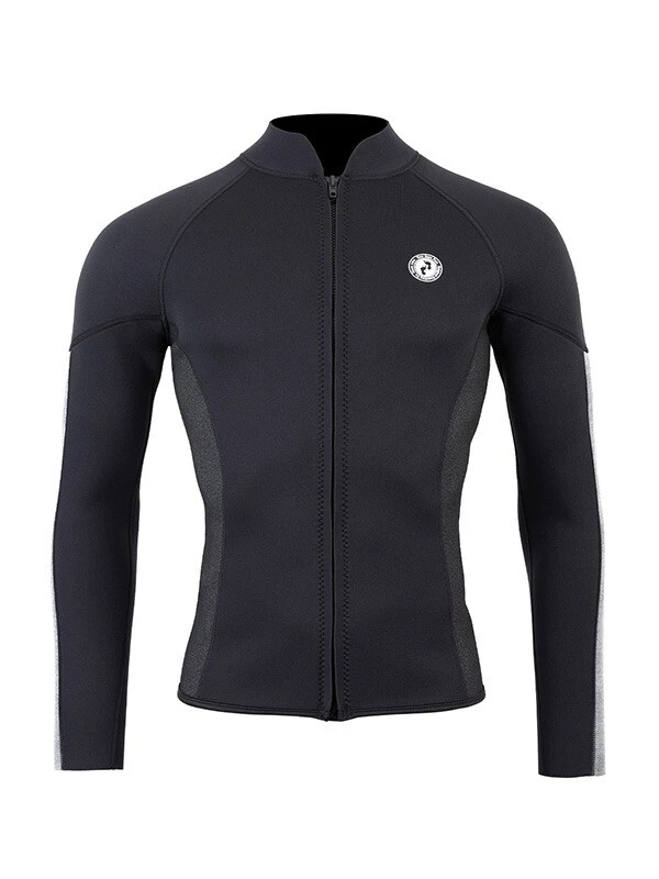 Two Bare Feet Perspective Full Zip 2.5mm Wetsuit Jacket (Black/Grey/Grey) 1 Two Bare Feet Perspective Full Zip 2.5mm Wetsuit Jacket (Black/Grey/Grey)