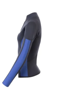 Two Bare Feet Unisex Perspective Half Zip 2.5mm Wetsuit Jacket (Black/Blue) -Surfboards Sales unisex perspective half zip jacket black blue denim 3 1 2