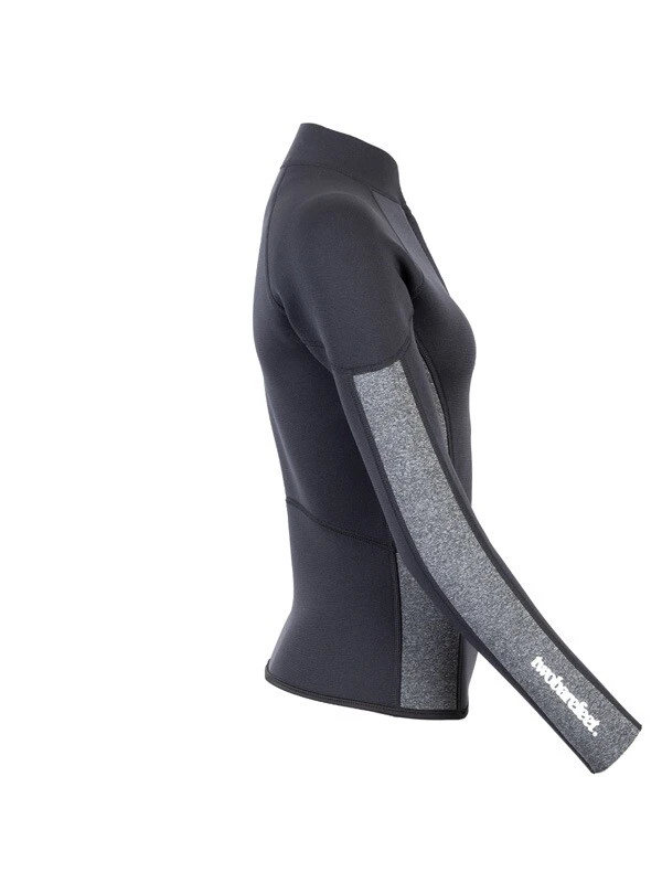 Two Bare Feet Unisex Perspective Half Zip 2.5mm Wetsuit Jacket (Black/Grey) 7 Two Bare Feet Unisex Perspective Half Zip 2.5mm Wetsuit Jacket (Black/Grey) - Image 7