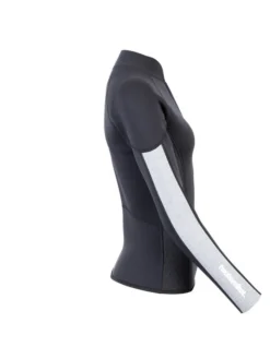 Two Bare Feet Unisex Perspective Half Zip 2.5mm Wetsuit Jacket (Black/Grey/Grey) -Surfboards Sales unisex perspective half zip jacket black grey grey 7