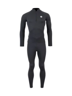Two Bare Feet Perspective Half Zip 2.5mm Wetsuit Jacket & Pants Set (Black)