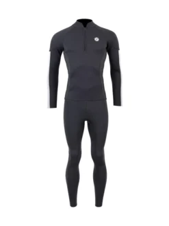 Two Bare Feet Perspective Half Zip 2.5mm Wetsuit Jacket & Pants Set (Black/Grey/Grey)