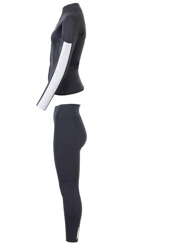 Two Bare Feet Unisex Perspective Full Zip 2.5mm Wetsuit Jacket & Pants Set (Black/Grey/Grey) 4 Two Bare Feet Unisex Perspective Full Zip 2.5mm Wetsuit Jacket & Pants Set (Black/Grey/Grey) - Image 4