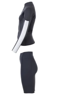 Two Bare Feet Unisex Perspective Full Zip 2.5mm Wetsuit Jacket & Shorts Set (Black/Grey/Grey) 11 Two Bare Feet Unisex Perspective Full Zip 2.5mm Wetsuit Jacket & Shorts Set (Black/Grey/Grey) -Surfboards Sales utin8f z 1