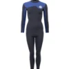 Two Bare Feet Womens Aspect Fleece Lined Zipless Thermal 2.5mm Superstretch Wetsuit Top & Pants Set (Black/Blue)