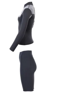Two Bare Feet Womens Aspect Back Zip 2.5mm Wetsuit Jacket & Shorts Set (Black/Grey Stripes) 11 Two Bare Feet Womens Aspect Back Zip 2.5mm Wetsuit Jacket & Shorts Set (Black/Grey Stripes) -Surfboards Sales w4wb7b k