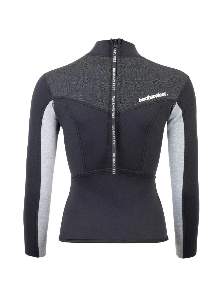 Two Bare Feet Womens Aspect Back Zip 2.5mm Wetsuit Jacket & Shorts Set (Black/Grey/Grey) 6 Two Bare Feet Womens Aspect Back Zip 2.5mm Wetsuit Jacket & Shorts Set (Black/Grey/Grey) - Image 6