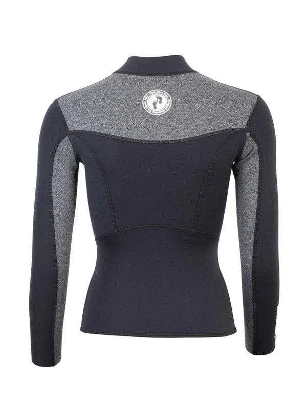 Two Bare Feet Womens Aspect Fleece Lined Zipless Thermal 2.5mm Superstretch Wetsuit Top & Pants Set (Black/Grey) 6 Two Bare Feet Womens Aspect Fleece Lined Zipless Thermal 2.5mm Superstretch Wetsuit Top & Pants Set (Black/Grey) - Image 6