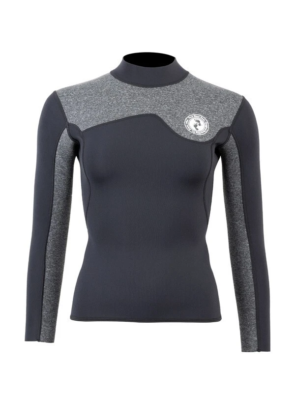 Two Bare Feet Womens Aspect Fleece Lined Zipless Thermal 2.5mm Superstretch Wetsuit Top & Pants Set (Black/Grey) 5 Two Bare Feet Womens Aspect Fleece Lined Zipless Thermal 2.5mm Superstretch Wetsuit Top & Pants Set (Black/Grey) - Image 5