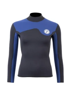 Two Bare Feet Womens Aspect Back Zip 2.5mm Wetsuit Jacket & Shorts Set (Black/Blue) -Surfboards Sales wm4e96 3