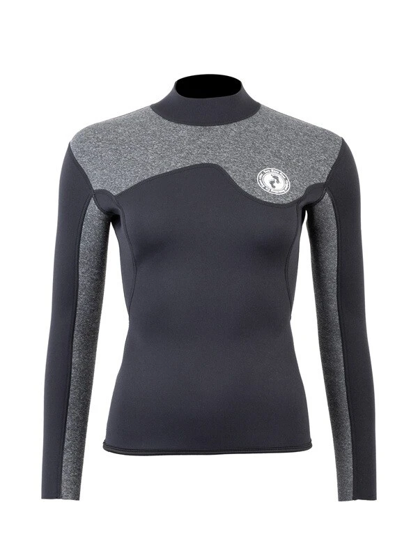 Two Bare Feet Womens Aspect Back Zip 2.5mm Wetsuit Jacket (Black/Grey) 1 Two Bare Feet Womens Aspect Back Zip 2.5mm Wetsuit Jacket (Black/Grey)