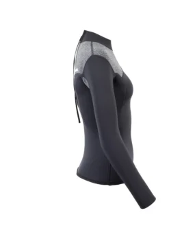 Two Bare Feet Womens Aspect Back Zip 2.5mm Wetsuit Jacket (Black/Grey) 14 Two Bare Feet Womens Aspect Back Zip 2.5mm Wetsuit Jacket (Black/Grey) -Surfboards Sales womens aspect back zip jacket black delta 7